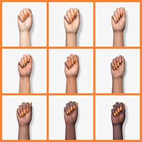 Vishine Nail Gel Polish Hot Orange with brush close-up