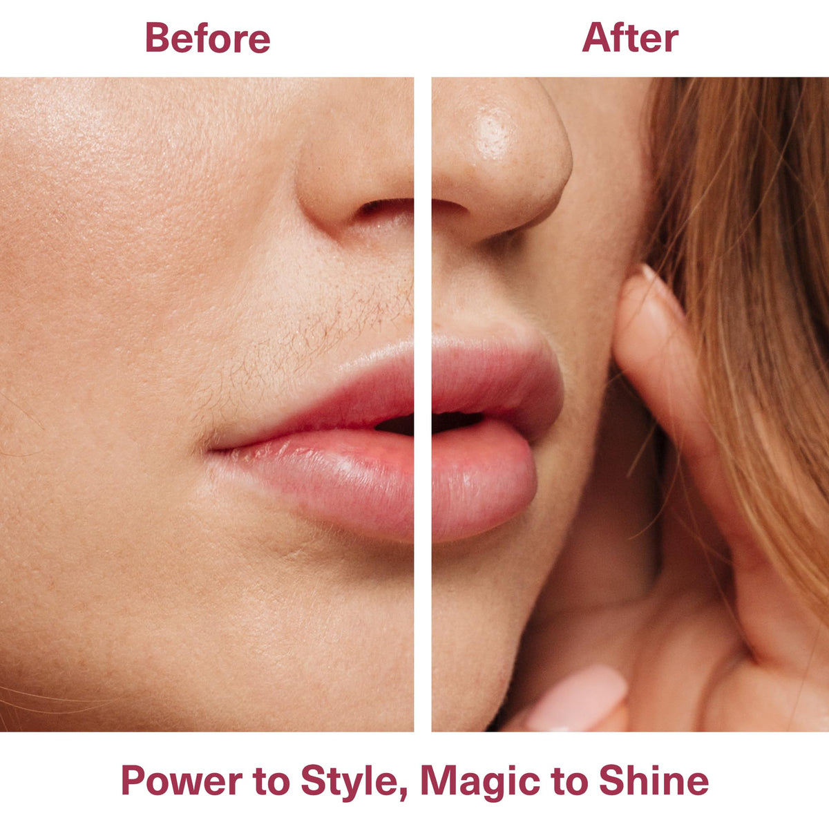 VISOFO Face Shaver for Women in use on cheeks