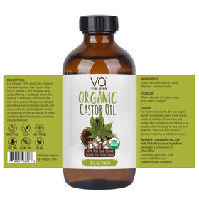 VITAL AFFAIR Organic Castor Oil on a wooden table