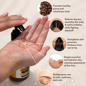 VITAL AFFAIR Organic Castor Oil with Frankincense 8oz glass bottle with ingredients