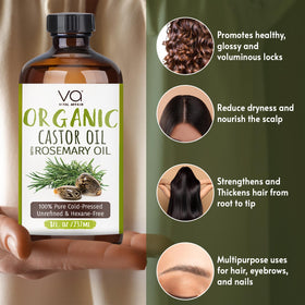 VITAL AFFAIR Organic Castor Oil with Rosemary Oil with rosemary sprigs