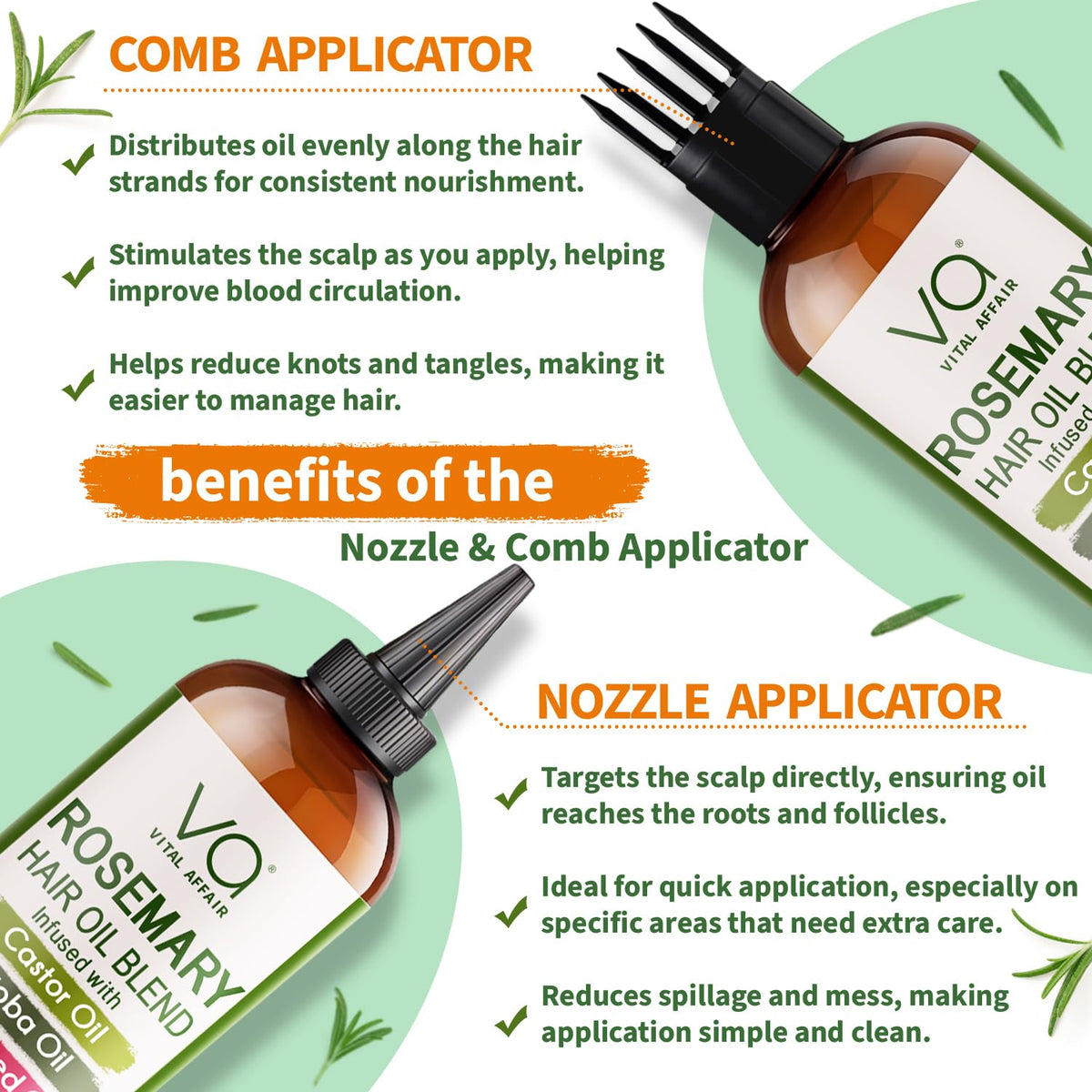 VITAL AFFAIR Rosemary Oil Blend 6 Fl Oz cap open