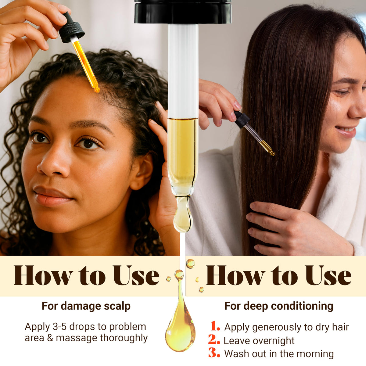 Vital Strands Batana Oil lifestyle scene with hair care products