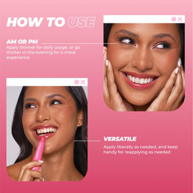 Vitamasques Lip Butter Balm Strawberry on lips