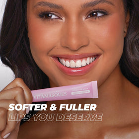 Vitamasques Lip Butter Balm Vanilla Creme open with applicator