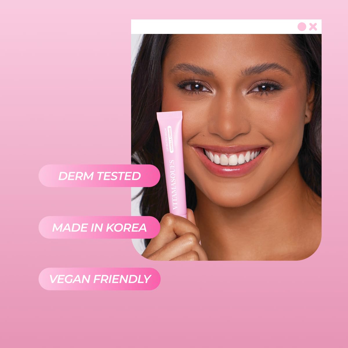 Vitamasques Lip Butter Balm Vanilla Creme with natural ingredients