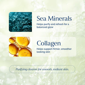 VITAMINS AND SEA BEAUTY Amino Gel Facial Cleanser with packaging