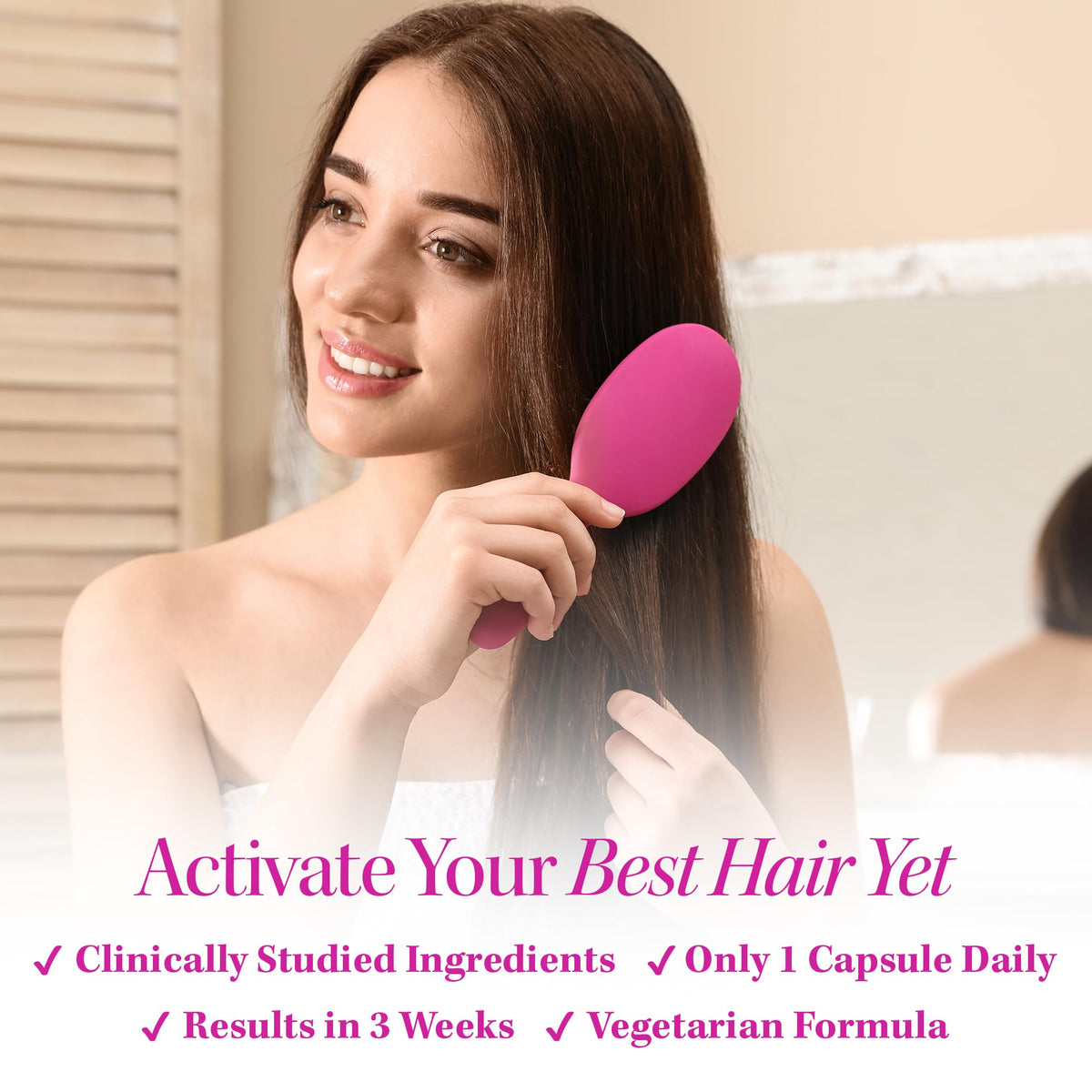 Vitauthority Hair Growth Supplement capsule in hand