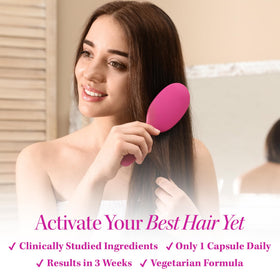 Vitauthority Hair Growth Supplement capsule in hand