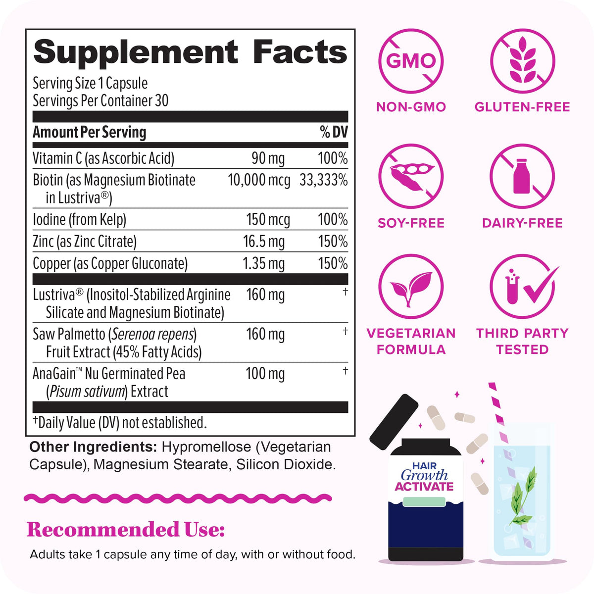 Vitauthority Hair Growth Supplement showing capsule size