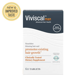 Viviscal Men's Hair Growth Supplements bottle with tablets