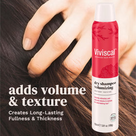Viviscal Volumizing Dry Shampoo 3.81 oz with floral background