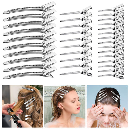 Viywicz 52pcs metal alligator hair clips set with various sizes