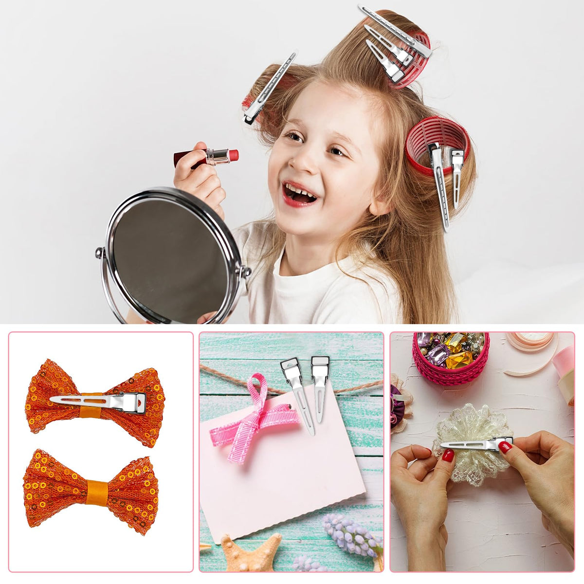 Viywicz hair clips displayed in storage case