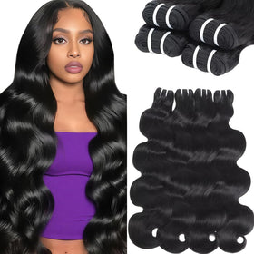 VKOFUN 12A Body Wave Human Hair Bundles 14 Inch front view