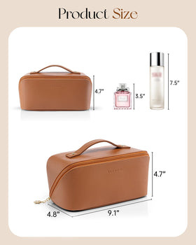 VLANDO Makeup Bag with zipped TPU pocket