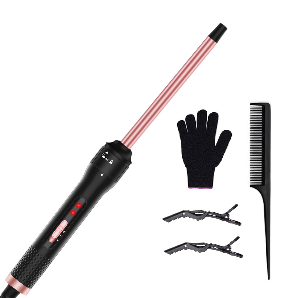 Vnina 1/2 Inch Curling Iron front view with ceramic barrel