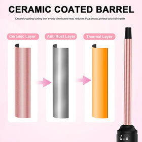 Vnina 1/2 Inch Curling Iron lifestyle scene with styled hair