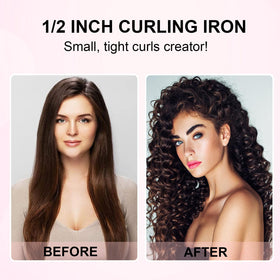 Vnina 1/2 Inch Curling Iron side view with heat protective glove