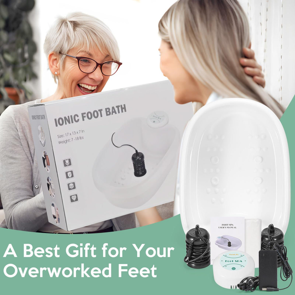 VnioLife Ionic Foot Bath Detox Machine close-up of control panel