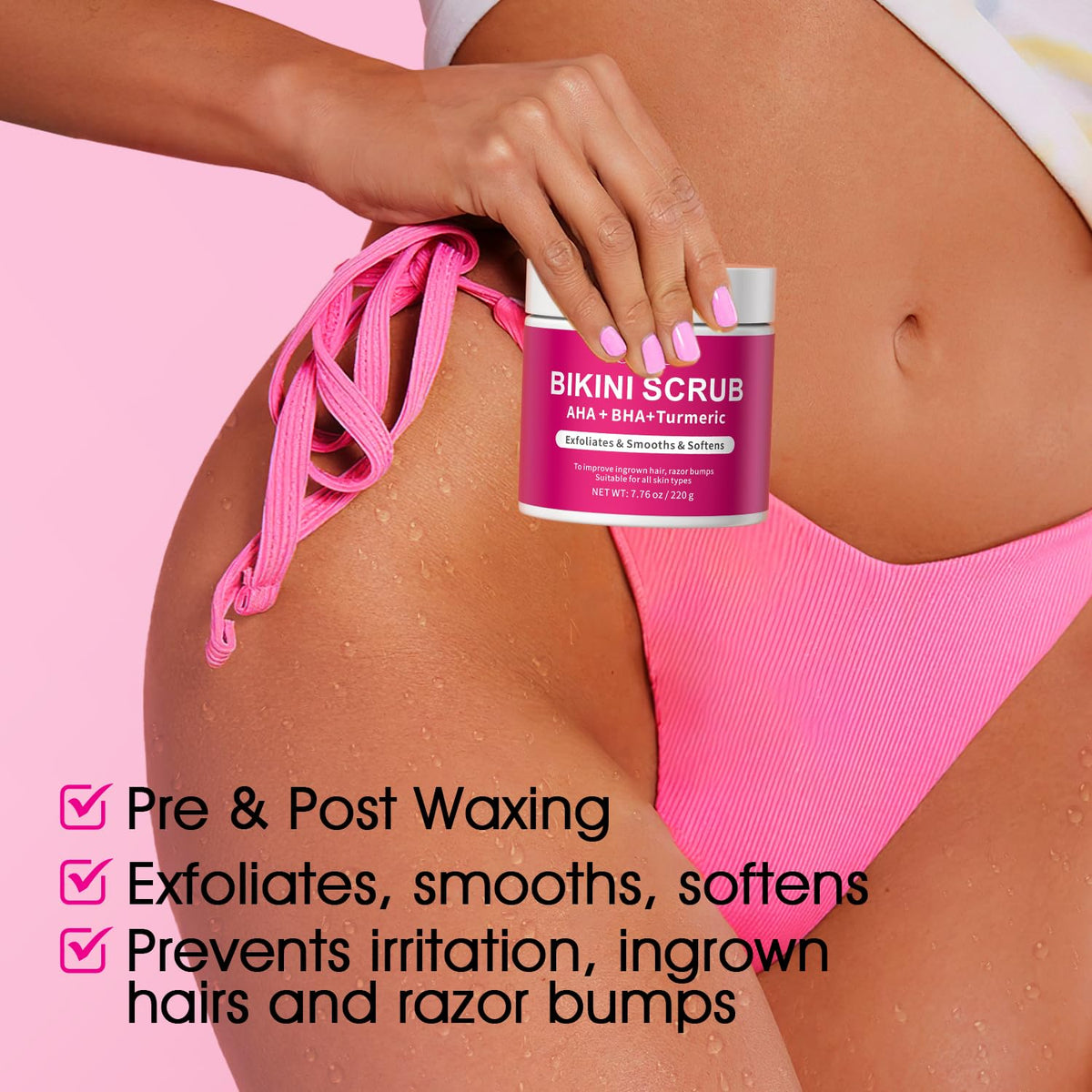 VOERUY Bikini Exfoliator packaging side view