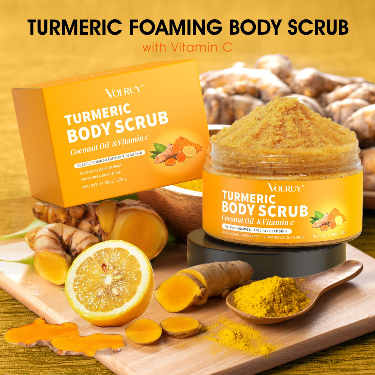 VOERUY Body Scrub 320g with natural ingredients