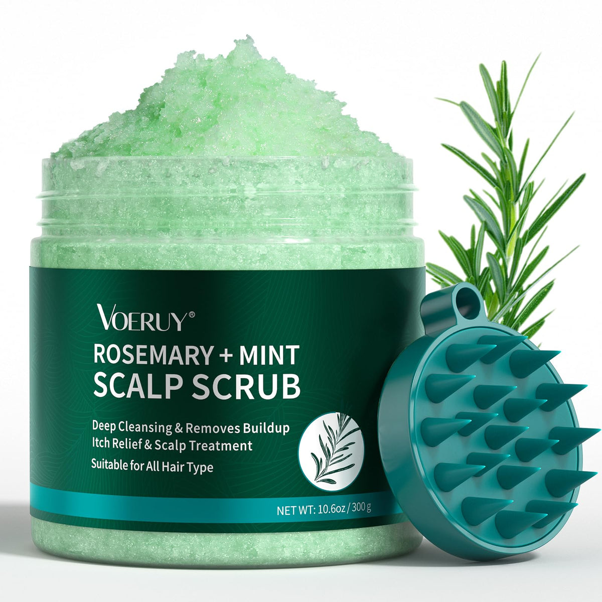 VOERUY Scalp Scrub 300g front view with packaging