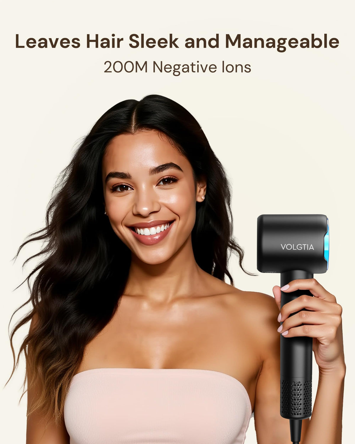 Volgtia Hair Dryer back view showcasing design
