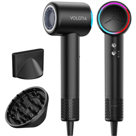 Volgtia Hair Dryer front view with diffuser attachment