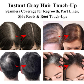 VOLLUCK Root Touch Up Powder application on hairline