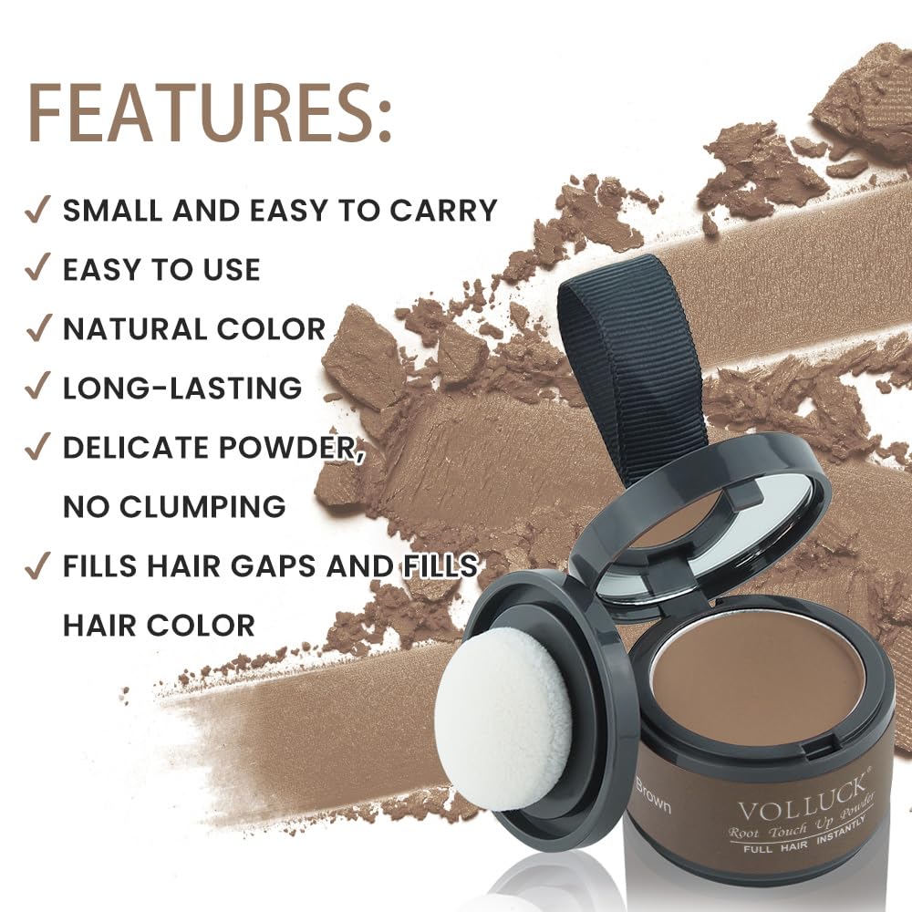VOLLUCK Root Touch Up Powder Brown in lifestyle setting