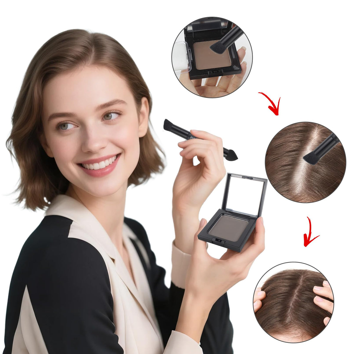 VOLLUCK Root Touch Up Powder compact case dimensions