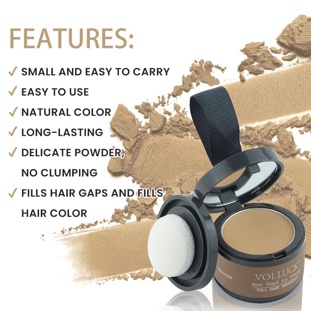 VOLLUCK Root Touch Up Powder in hand for application