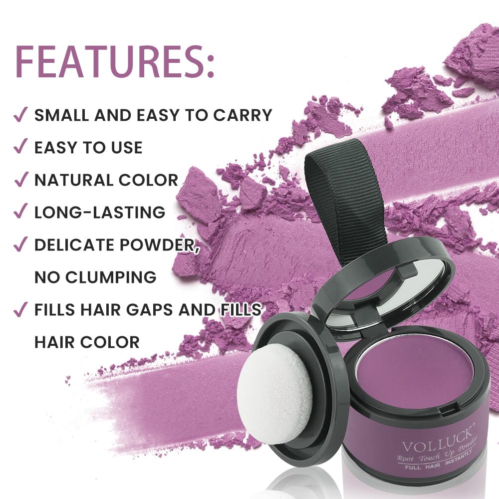 VOLLUCK Root Touch Up Powder in use on thinning hair