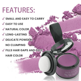 VOLLUCK Root Touch Up Powder in use on thinning hair
