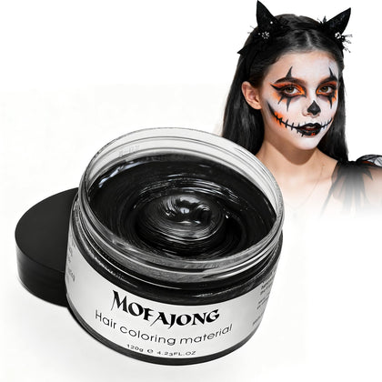 VOLLUCK Temporary Hair Clay Pomade Jet Black front view