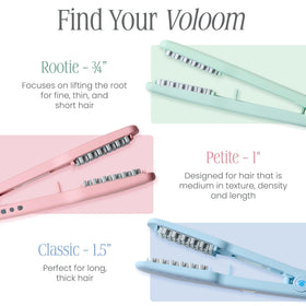 VOLOOM Rootie 3/4” Hair Volumizing Iron temperature settings