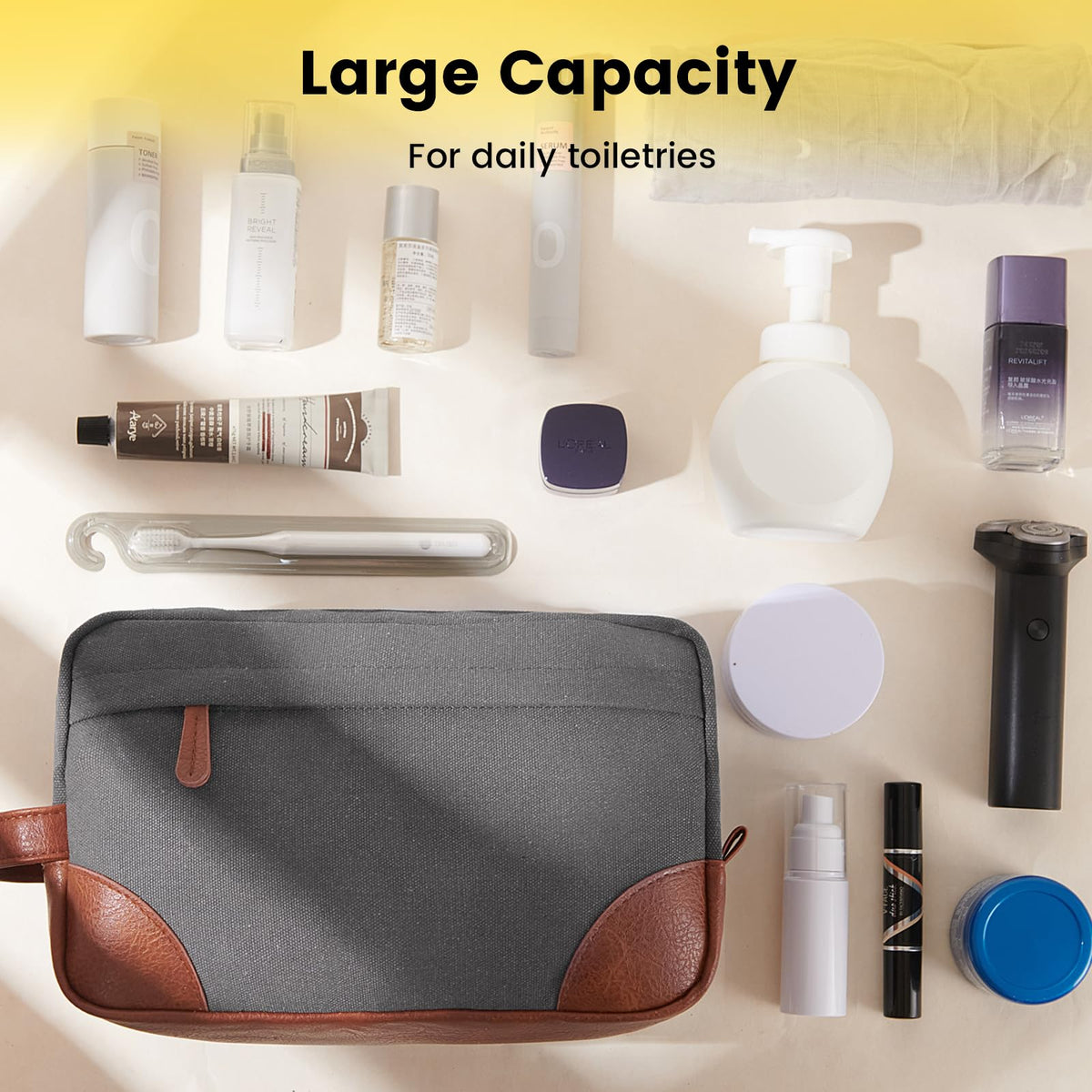 Vorspack Canvas Travel Toiletry Bag in different colours