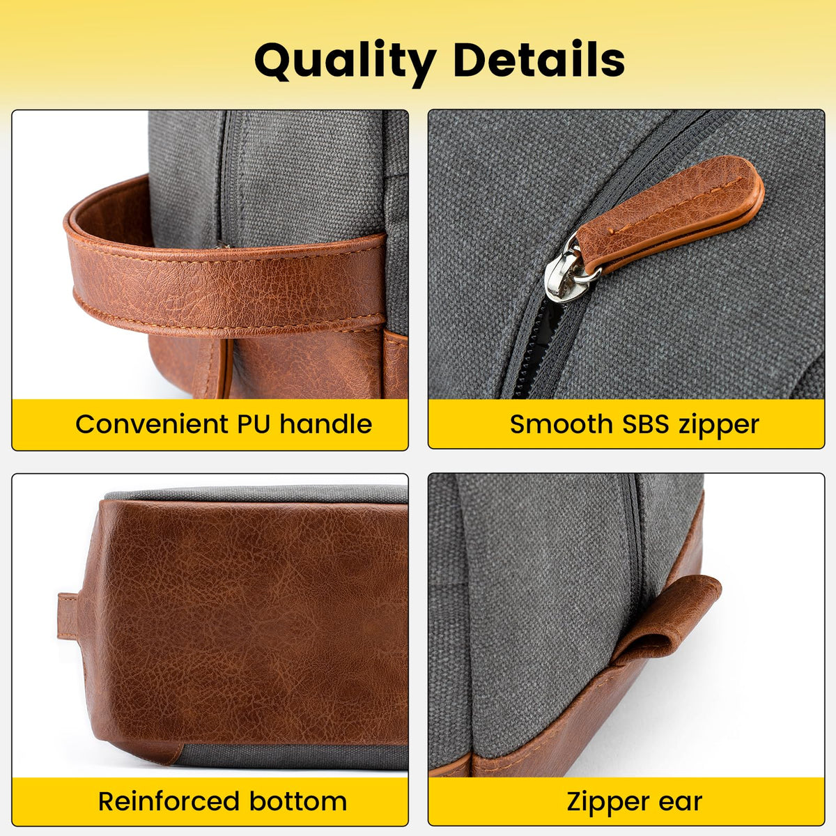 Vorspack Canvas Travel Toiletry Bag side view