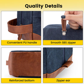 Vorspack Canvas Travel Toiletry Bag with toiletries inside