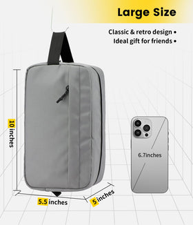 Vorspack Toiletry Bag Grey showing main compartment