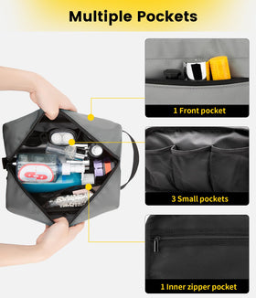 Vorspack Toiletry Bag Grey with mesh pockets