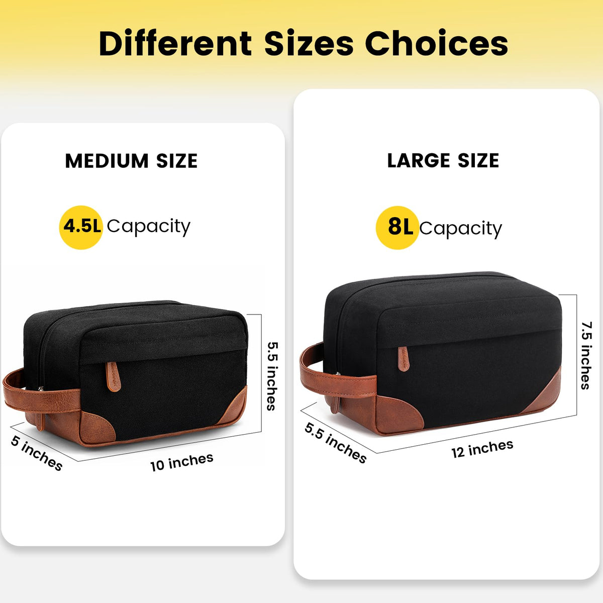 Vorspack toiletry bag showing spacious main compartment