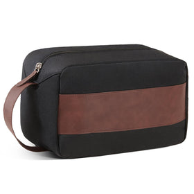 Vorspack Travel Toiletry Bag for Men in black, front view