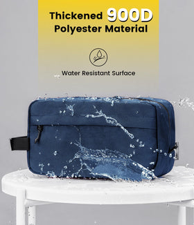 Vorspack Travel Toiletry Bag hanging with toiletries inside