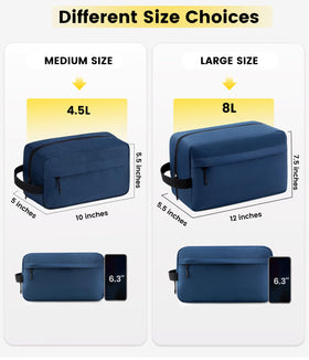 Vorspack Travel Toiletry Bag showing main compartment and pockets
