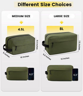 Vorspack Travel Toiletry Bag showing main compartment and pockets