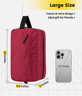 Vorspack Travel Toiletry Bag showing spacious main compartment