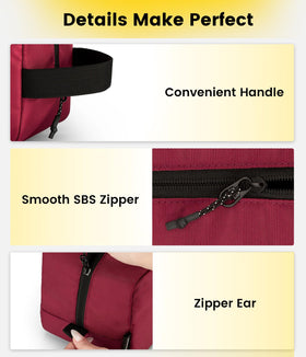 Vorspack Travel Toiletry Bag with handle and zipper