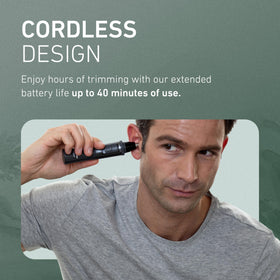Vortex cleaning system of Panasonic nose hair trimmer